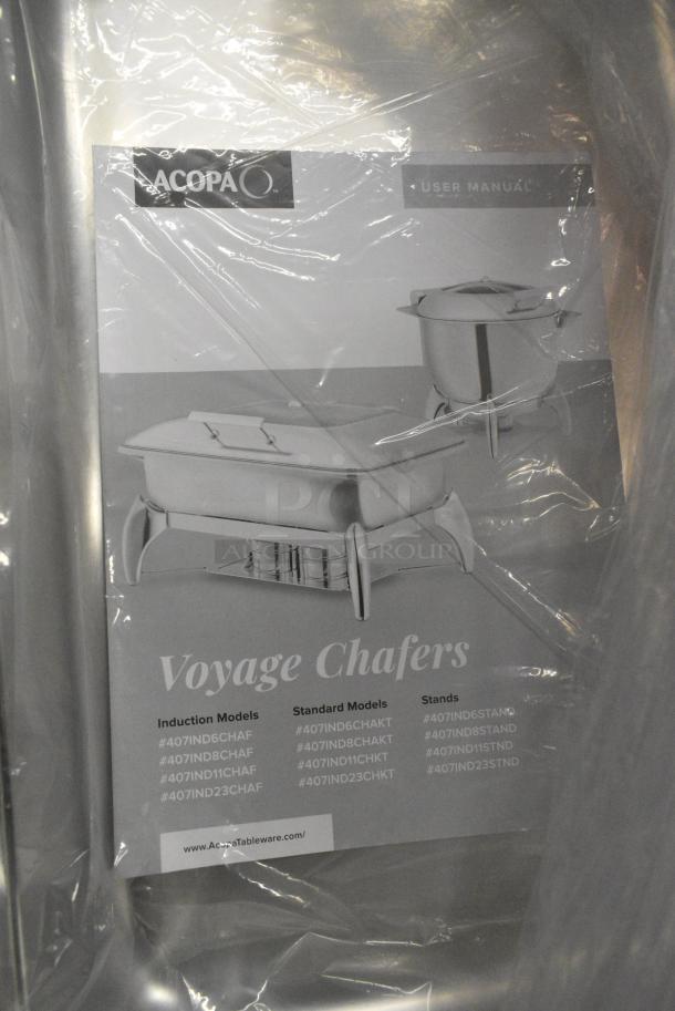 BRAND NEW SCRATCH AND DENT! Acopa Stainless Steel Voyage Chafer - Image 4 of 5