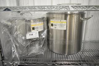 2 BRAND NEW SCRATCH AND DENT! Vollrath Stock Pots Including 27 Quart and 38 Quart. 2 Times Your Bid!