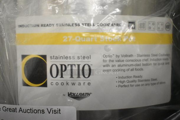 2 BRAND NEW SCRATCH AND DENT! Vollrath Stock Pots Including 27 Quart and 38 Quart. 2 Times Your Bid! - Image 3 of 4