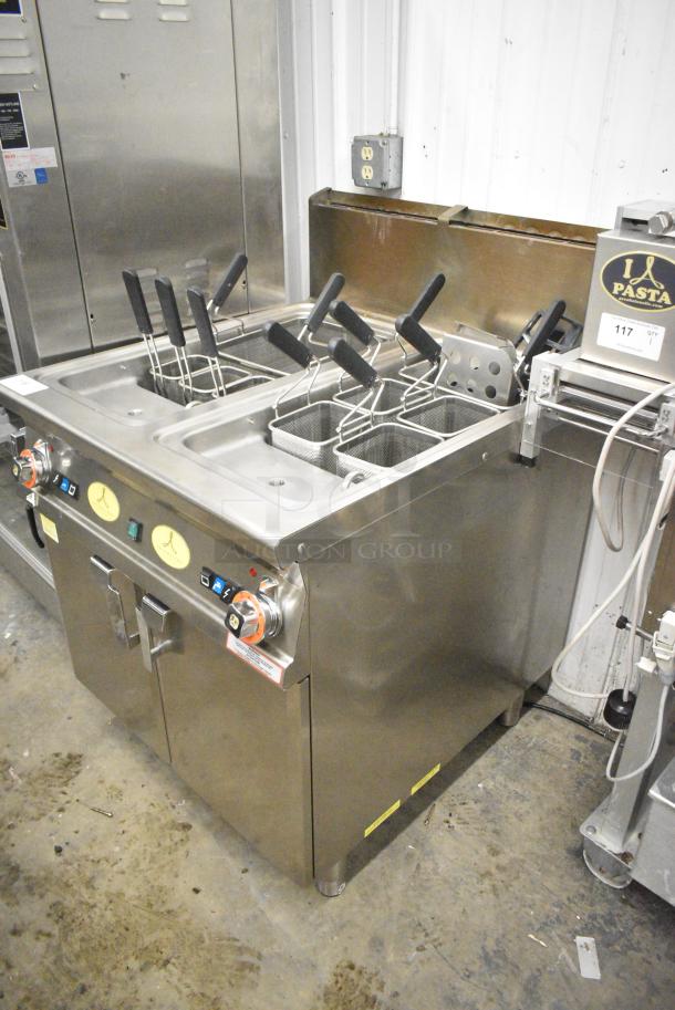 Arcobaleno AGDHA35 Stainless Steel Commercial Natural Gas Powered Pasta Cooker w/ Various Baskets. Goes GREAT w/ Item 117! - Image 3 of 7