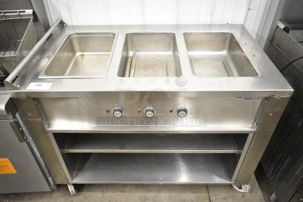 Carter Hoffmann CC-345-S Stainless Steel Commercial 3 Bay Steam Table. 120 Volts, 1 Phase. Tested and Working! - Image 1 of 7