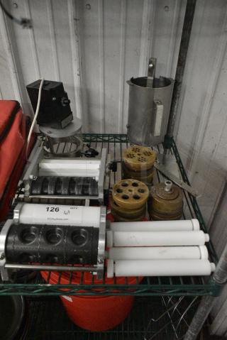 ALL ONE MONEY! Lot of Parts to Pasta Machine Including Dies. Goes GREAT w/ Lot 117!