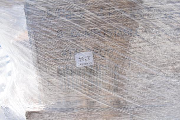 40 BRAND NEW! Boxes Including 2 Box 127RD8BULK Choice 8 oz. Customizable Microwavable Translucent Round Deli Container - 500/Case, 175SP08 EcoChoice 8" Square Palm Leaf Plate - 100/Case, 2 Box 127RD16COMBO Choice 16 oz. Customizable Microwavable Clear Round Deli Container and Lid Combo Pack - 250/Case, 395TO961 EcoChoice 9" x 6" x 3" Compostable No PFAS Added Bamboo / Bagasse 1 Compartment Take-Out Container - 200/Case, 175SP08 EcoChoice 8" Square Palm Leaf Plate - 100/Case, 795KFT16REPE Choice 16 oz. Rectangular Kraft PE-Lined Microwavable Take-Out Container 6 5/8" x 4 5/8" x 1 5/8" - 300/Case. 40 Times Your Bid! - Image 6 of 14