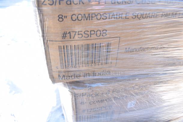 40 BRAND NEW! Boxes Including 2 Box 127RD8BULK Choice 8 oz. Customizable Microwavable Translucent Round Deli Container - 500/Case, 175SP08 EcoChoice 8" Square Palm Leaf Plate - 100/Case, 2 Box 127RD16COMBO Choice 16 oz. Customizable Microwavable Clear Round Deli Container and Lid Combo Pack - 250/Case, 395TO961 EcoChoice 9" x 6" x 3" Compostable No PFAS Added Bamboo / Bagasse 1 Compartment Take-Out Container - 200/Case, 175SP08 EcoChoice 8" Square Palm Leaf Plate - 100/Case, 795KFT16REPE Choice 16 oz. Rectangular Kraft PE-Lined Microwavable Take-Out Container 6 5/8" x 4 5/8" x 1 5/8" - 300/Case. 40 Times Your Bid! - Image 10 of 14