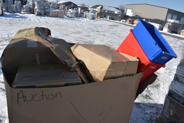 15 BRAND NEW! Boxes Including TC32 CUP 32oz PET STRAIGHT 300 ULTRA CLEAR, 636TS,DL639, Dart 32TJ32 32 oz. White Customizable Foam Cup - 500/Case, Lavex Slim Jim Trash Cans. 15 Times Your Bid! - Image 4 of 11