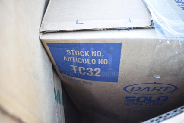 15 BRAND NEW! Boxes Including TC32 CUP 32oz PET STRAIGHT 300 ULTRA CLEAR, 636TS,DL639, Dart 32TJ32 32 oz. White Customizable Foam Cup - 500/Case, Lavex Slim Jim Trash Cans. 15 Times Your Bid! - Image 10 of 11