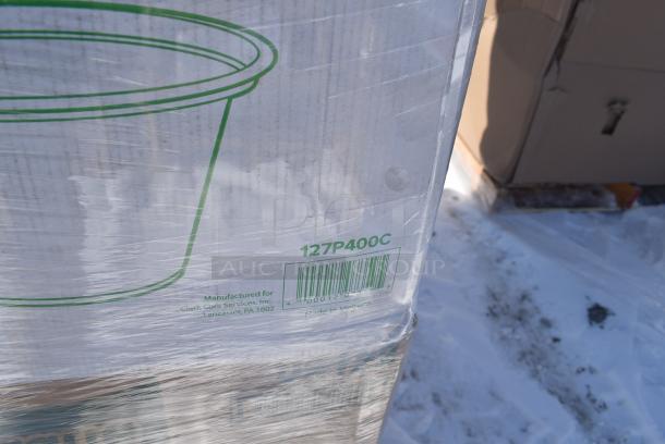 35 BRAND NEW! Boxes Including 500LDOME Choice 9 oz., 12 oz., 16 oz., 20 oz., 24 oz. Clear Dome Lid with 1" Hole - 1000/Case, 128HD8COMBO Choice Heavy Duty 8 oz. Microwavable Translucent Plastic Deli Container and Lid Combo Pack - 240/Case, 127P400C Choice 4 oz. Clear Plastic Souffle Cup / Portion Cup - 2500/Case, Solo Ultra Clear™ TP12 12 oz Customizable. Practical Fill Clear PET Plastic Cold Cup - 1000/Case, 130BKFKSNH Choice Black Heavy Weight Wrapped Polystyrene Plastic Cutlery Pack with Napkin - 500/Case, 186CVB1013C Choice 10" x 13" Chamber Vacuum Packaging Pouches / Bags 3 Mil - 1000/Case, 612FFL1230 Choice Foil Steam Table Pan Lid - Full Size - 50/Case, 394325L Noble NexGen Powder-Free Disposable Blue Hybrid 3 Mil Thick Gloves - Large, 394365L Noble Products Powder-Free Disposable Clear Vinyl Gloves for Foodservice - Large - 1000/Case, 500CC16 Choice Clear PET Customizable Plastic Cold Cup - 16 oz. - 1000/Case. 35 Times Your Bid! - Image 7 of 16