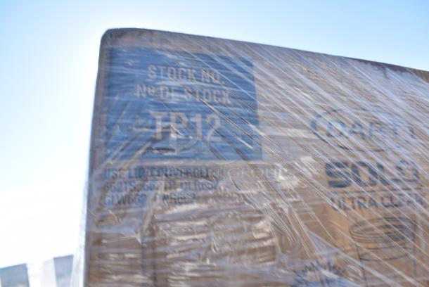 35 BRAND NEW! Boxes Including 500LDOME Choice 9 oz., 12 oz., 16 oz., 20 oz., 24 oz. Clear Dome Lid with 1" Hole - 1000/Case, 128HD8COMBO Choice Heavy Duty 8 oz. Microwavable Translucent Plastic Deli Container and Lid Combo Pack - 240/Case, 127P400C Choice 4 oz. Clear Plastic Souffle Cup / Portion Cup - 2500/Case, Solo Ultra Clear™ TP12 12 oz Customizable. Practical Fill Clear PET Plastic Cold Cup - 1000/Case, 130BKFKSNH Choice Black Heavy Weight Wrapped Polystyrene Plastic Cutlery Pack with Napkin - 500/Case, 186CVB1013C Choice 10" x 13" Chamber Vacuum Packaging Pouches / Bags 3 Mil - 1000/Case, 612FFL1230 Choice Foil Steam Table Pan Lid - Full Size - 50/Case, 394325L Noble NexGen Powder-Free Disposable Blue Hybrid 3 Mil Thick Gloves - Large, 394365L Noble Products Powder-Free Disposable Clear Vinyl Gloves for Foodservice - Large - 1000/Case, 500CC16 Choice Clear PET Customizable Plastic Cold Cup - 16 oz. - 1000/Case. 35 Times Your Bid! - Image 8 of 16