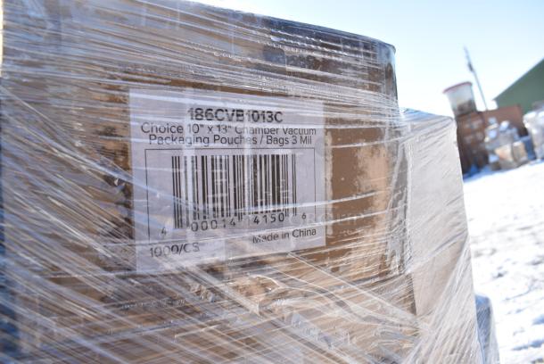 35 BRAND NEW! Boxes Including 500LDOME Choice 9 oz., 12 oz., 16 oz., 20 oz., 24 oz. Clear Dome Lid with 1" Hole - 1000/Case, 128HD8COMBO Choice Heavy Duty 8 oz. Microwavable Translucent Plastic Deli Container and Lid Combo Pack - 240/Case, 127P400C Choice 4 oz. Clear Plastic Souffle Cup / Portion Cup - 2500/Case, Solo Ultra Clear™ TP12 12 oz Customizable. Practical Fill Clear PET Plastic Cold Cup - 1000/Case, 130BKFKSNH Choice Black Heavy Weight Wrapped Polystyrene Plastic Cutlery Pack with Napkin - 500/Case, 186CVB1013C Choice 10" x 13" Chamber Vacuum Packaging Pouches / Bags 3 Mil - 1000/Case, 612FFL1230 Choice Foil Steam Table Pan Lid - Full Size - 50/Case, 394325L Noble NexGen Powder-Free Disposable Blue Hybrid 3 Mil Thick Gloves - Large, 394365L Noble Products Powder-Free Disposable Clear Vinyl Gloves for Foodservice - Large - 1000/Case, 500CC16 Choice Clear PET Customizable Plastic Cold Cup - 16 oz. - 1000/Case. 35 Times Your Bid! - Image 10 of 16