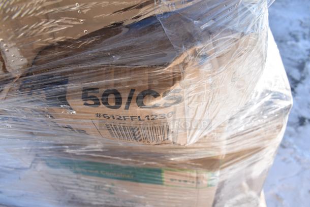 35 BRAND NEW! Boxes Including 500LDOME Choice 9 oz., 12 oz., 16 oz., 20 oz., 24 oz. Clear Dome Lid with 1" Hole - 1000/Case, 128HD8COMBO Choice Heavy Duty 8 oz. Microwavable Translucent Plastic Deli Container and Lid Combo Pack - 240/Case, 127P400C Choice 4 oz. Clear Plastic Souffle Cup / Portion Cup - 2500/Case, Solo Ultra Clear™ TP12 12 oz Customizable. Practical Fill Clear PET Plastic Cold Cup - 1000/Case, 130BKFKSNH Choice Black Heavy Weight Wrapped Polystyrene Plastic Cutlery Pack with Napkin - 500/Case, 186CVB1013C Choice 10" x 13" Chamber Vacuum Packaging Pouches / Bags 3 Mil - 1000/Case, 612FFL1230 Choice Foil Steam Table Pan Lid - Full Size - 50/Case, 394325L Noble NexGen Powder-Free Disposable Blue Hybrid 3 Mil Thick Gloves - Large, 394365L Noble Products Powder-Free Disposable Clear Vinyl Gloves for Foodservice - Large - 1000/Case, 500CC16 Choice Clear PET Customizable Plastic Cold Cup - 16 oz. - 1000/Case. 35 Times Your Bid! - Image 11 of 16