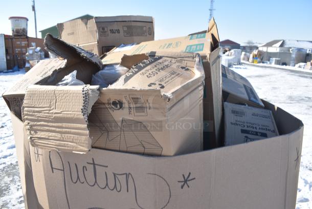 30 BRAND NEW! Boxes Including Dart 10J10 10 oz. White Customizable Foam Cup - 1000/Case, 795PTOKFT1 Choice Kraft Microwavable Folded Paper #1 Take-Out Container 4 3/8" x 3 1/2" x 2 1/2" - 450/Case, 5004C Choice 4 oz. Coffee Print Poly Paper Hot Cup - 1000/Case, 3493042TCB Lancaster Table & Seating Laminated Rectangular Table Top Reversible Cherry / Black, Dart 85HT3R 8" x 8" x 3" White Foam Three-Compartment Square Take Out Container with Perforated Hinged Lid - 200/Case. 30 Times Your Bid! - Image 4 of 13