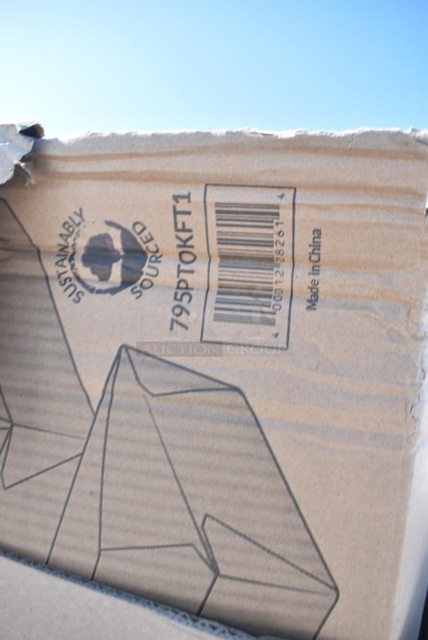 30 BRAND NEW! Boxes Including Dart 10J10 10 oz. White Customizable Foam Cup - 1000/Case, 795PTOKFT1 Choice Kraft Microwavable Folded Paper #1 Take-Out Container 4 3/8" x 3 1/2" x 2 1/2" - 450/Case, 5004C Choice 4 oz. Coffee Print Poly Paper Hot Cup - 1000/Case, 3493042TCB Lancaster Table & Seating Laminated Rectangular Table Top Reversible Cherry / Black, Dart 85HT3R 8" x 8" x 3" White Foam Three-Compartment Square Take Out Container with Perforated Hinged Lid - 200/Case. 30 Times Your Bid! - Image 12 of 13