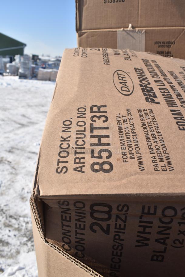 30 BRAND NEW! Boxes Including Dart 10J10 10 oz. White Customizable Foam Cup - 1000/Case, 795PTOKFT1 Choice Kraft Microwavable Folded Paper #1 Take-Out Container 4 3/8" x 3 1/2" x 2 1/2" - 450/Case, 5004C Choice 4 oz. Coffee Print Poly Paper Hot Cup - 1000/Case, 3493042TCB Lancaster Table & Seating Laminated Rectangular Table Top Reversible Cherry / Black, Dart 85HT3R 8" x 8" x 3" White Foam Three-Compartment Square Take Out Container with Perforated Hinged Lid - 200/Case. 30 Times Your Bid! - Image 13 of 13