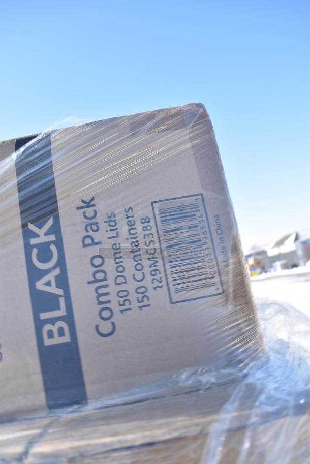 28 BRAND NEW! Boxes Including 127SB24COMBO Choice 24 oz. Clear Plastic Salad Bowl with Lid - 150/Case, 129MCS38B Choice 38 oz. Black Rectangular Microwavable Heavy Weight Container with Lid 8 3/4" x 6 1/4" x 2" - 150/Case, 5002CPTE Lavex 2-Ply White Center Pull Paper Towel 510' Roll - 6/Case, 347BP9BK Choice 9" Black Plastic Plate - 500/Case, 50016W Choice 16 oz. White Poly Paper Hot Cup - 1000/Case, 966TALLFLDN Choice Kraft Natural Tall-Fold 6" x 13" Dispenser Napkin - 8000/Case, 2 Boxes 128HD12COMBO Choice Heavy Duty 12 oz. Microwavable Translucent Plastic Deli Container and Lid Combo Pack - 240/Case, 5002CPTE Lavex 2-Ply White Center Pull Paper Towel 510' Roll - 6/Case, 795KFT16REPE Choice 16 oz. Rectangular Kraft PE-Lined Microwavable Take-Out Container 6 5/8" x 4 5/8" x 1 5/8" - 300/Case, 129MCR50B Choice 43 oz. Black Round Microwavable Heavy Weight Container with Lid 9" - 150/Case. 28 Times Your Bid! - Image 6 of 17