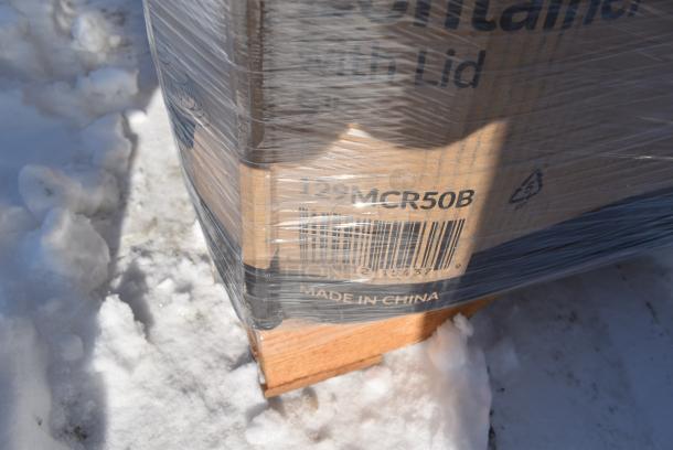 28 BRAND NEW! Boxes Including 127SB24COMBO Choice 24 oz. Clear Plastic Salad Bowl with Lid - 150/Case, 129MCS38B Choice 38 oz. Black Rectangular Microwavable Heavy Weight Container with Lid 8 3/4" x 6 1/4" x 2" - 150/Case, 5002CPTE Lavex 2-Ply White Center Pull Paper Towel 510' Roll - 6/Case, 347BP9BK Choice 9" Black Plastic Plate - 500/Case, 50016W Choice 16 oz. White Poly Paper Hot Cup - 1000/Case, 966TALLFLDN Choice Kraft Natural Tall-Fold 6" x 13" Dispenser Napkin - 8000/Case, 2 Boxes 128HD12COMBO Choice Heavy Duty 12 oz. Microwavable Translucent Plastic Deli Container and Lid Combo Pack - 240/Case, 5002CPTE Lavex 2-Ply White Center Pull Paper Towel 510' Roll - 6/Case, 795KFT16REPE Choice 16 oz. Rectangular Kraft PE-Lined Microwavable Take-Out Container 6 5/8" x 4 5/8" x 1 5/8" - 300/Case, 129MCR50B Choice 43 oz. Black Round Microwavable Heavy Weight Container with Lid 9" - 150/Case. 28 Times Your Bid! - Image 17 of 17