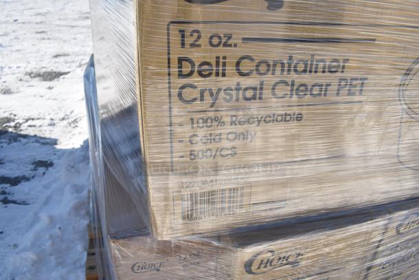 30 BRAND NEW! Boxes Including 130BKFORKX Choice Black Extra Heavy Weight Polystyrene Plastic Fork - 1000/Case, 2 Box 127DM12BULK Choice 12 oz. Ultra Clear Recycled PET Plastic Round Deli Container - 500/Case, 129MCS12B Choice 12 oz. Black 6" x 4 3/4" x 1 3/4" Rectangular Microwavable Heavy Weight Container with Lid - 150/Case, 128HD16BULK Choice Heavy Duty 16 oz. Microwavable Translucent Plastic Deli Container - 480/Case, 129MCS12B Choice 12 oz. Black 6" x 4 3/4" x 1 3/4" Rectangular Microwavable Heavy Weight Container with Lid - 150/Case, 129MCS24B Choice 24 oz. Black Rectangular Microwavable Heavy Weight Container with Lid 8" x 5 1/4" x 2" - 150/Case, 128HD8COMBO Choice Heavy Duty 8 oz. Microwavable Translucent Plastic Deli Container and Lid Combo Pack - 240/Case, 129MCR16W Choice 16 oz. White 6 1/4" Round Microwavable Heavy Weight Container with Lid - 150/Case, 394345M Noble NexGen Powder-Free Disposable Black Hybrid 3 Mil Thick Gloves - Medium - 1000/Case, 612FS5006 Choice Third Size Foil Steam Pan Deep 3 5/16" Depth - 100/Case. 30 Times Your Bid! - Image 6 of 18