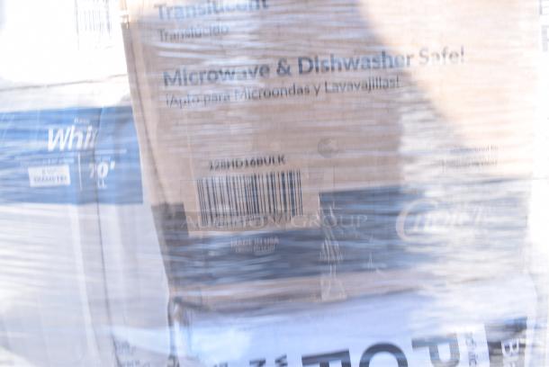 30 BRAND NEW! Boxes Including 130BKFORKX Choice Black Extra Heavy Weight Polystyrene Plastic Fork - 1000/Case, 2 Box 127DM12BULK Choice 12 oz. Ultra Clear Recycled PET Plastic Round Deli Container - 500/Case, 129MCS12B Choice 12 oz. Black 6" x 4 3/4" x 1 3/4" Rectangular Microwavable Heavy Weight Container with Lid - 150/Case, 128HD16BULK Choice Heavy Duty 16 oz. Microwavable Translucent Plastic Deli Container - 480/Case, 129MCS12B Choice 12 oz. Black 6" x 4 3/4" x 1 3/4" Rectangular Microwavable Heavy Weight Container with Lid - 150/Case, 129MCS24B Choice 24 oz. Black Rectangular Microwavable Heavy Weight Container with Lid 8" x 5 1/4" x 2" - 150/Case, 128HD8COMBO Choice Heavy Duty 8 oz. Microwavable Translucent Plastic Deli Container and Lid Combo Pack - 240/Case, 129MCR16W Choice 16 oz. White 6 1/4" Round Microwavable Heavy Weight Container with Lid - 150/Case, 394345M Noble NexGen Powder-Free Disposable Black Hybrid 3 Mil Thick Gloves - Medium - 1000/Case, 612FS5006 Choice Third Size Foil Steam Pan Deep 3 5/16" Depth - 100/Case. 30 Times Your Bid! - Image 9 of 18