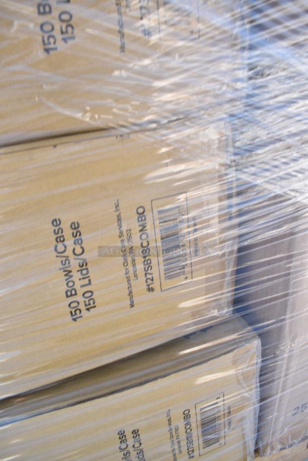 28 BRAND NEW! Boxes Including 394345XLNoble NexGen Powder-Free Disposable Black Hybrid 3 Mil Thick Gloves - Extra Large - 1000/Case, 127SB18COMBO Choice 18 oz. Clear Plastic Salad Bowl with Lid - 150/Case, 500LSTRWL Choice 9, 12, 16, 20, and 24 oz. Clear Strawless / Sip Lid - 1000/Case, 394325XL Noble NexGen Powder-Free Disposable Blue Hybrid 3 Mil Thick Gloves - Extra Large - 1000/Case, 500CC16 Choice Clear PET Customizable Plastic Cold Cup - 16 oz. - 1000/Case, 395TO962 EcoChoice 9" x 6" x 3" Compostable Sugarcane / Bagasse 2 Compartment Takeout Container - 200/Case, 612605070 Choice Full Size Heavy-Duty Foil Steam Table Pan Deep 3 3/8" Depth - 50/Case. 28 Times Your Bid! - Image 9 of 16