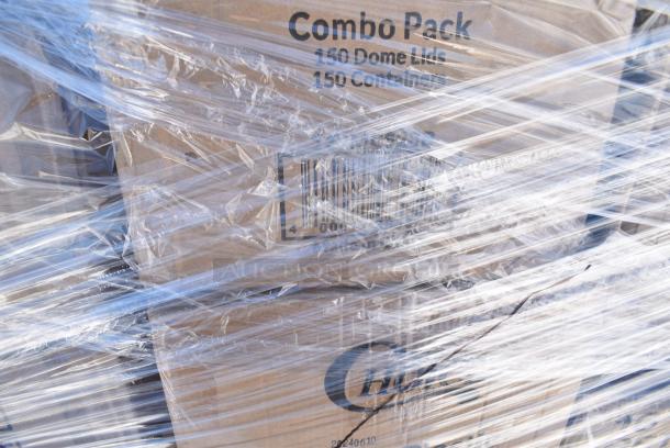 28 BRAND NEW! Boxes Including 394345XLNoble NexGen Powder-Free Disposable Black Hybrid 3 Mil Thick Gloves - Extra Large - 1000/Case, 127SB18COMBO Choice 18 oz. Clear Plastic Salad Bowl with Lid - 150/Case, 500LSTRWL Choice 9, 12, 16, 20, and 24 oz. Clear Strawless / Sip Lid - 1000/Case, 394325XL Noble NexGen Powder-Free Disposable Blue Hybrid 3 Mil Thick Gloves - Extra Large - 1000/Case, 500CC16 Choice Clear PET Customizable Plastic Cold Cup - 16 oz. - 1000/Case, 395TO962 EcoChoice 9" x 6" x 3" Compostable Sugarcane / Bagasse 2 Compartment Takeout Container - 200/Case, 612605070 Choice Full Size Heavy-Duty Foil Steam Table Pan Deep 3 3/8" Depth - 50/Case. 28 Times Your Bid! - Image 11 of 16