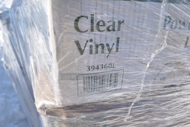 28 BRAND NEW! Boxes Including 394360L Noble Products Clear Powdered Disposable Vinyl Gloves for Foodservice - Large - 1000/Case, 2 Box 500CC32P Choice Clear PET Plastic Cold Cup - 32 oz. - 500/Case, 130LID18 Visions 18" Clear PET Plastic Round Catering Tray High Dome Lid - 25/Case, 4 Box Sandwich Wrap 14"x16", 127RD8COMBO Choice 8 oz. Customizable Microwavable Clear Round Deli Container and Lid Combo Pack - 250/Case, 128HD8COMBO Choice Heavy Duty 8 oz. Microwavable Translucent Plastic Deli Container and Lid Combo Pack - 240/Case. 28 Times Your Bid! - Image 5 of 13