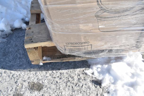 28 BRAND NEW! Boxes Including 394360L Noble Products Clear Powdered Disposable Vinyl Gloves for Foodservice - Large - 1000/Case, 2 Box 500CC32P Choice Clear PET Plastic Cold Cup - 32 oz. - 500/Case, 130LID18 Visions 18" Clear PET Plastic Round Catering Tray High Dome Lid - 25/Case, 4 Box Sandwich Wrap 14"x16", 127RD8COMBO Choice 8 oz. Customizable Microwavable Clear Round Deli Container and Lid Combo Pack - 250/Case, 128HD8COMBO Choice Heavy Duty 8 oz. Microwavable Translucent Plastic Deli Container and Lid Combo Pack - 240/Case. 28 Times Your Bid! - Image 12 of 13