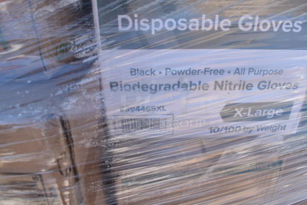 35 BRAND NEW! Boxes Including 129MCR38B Choice 38 oz. Black 7" Round Microwavable Heavy Weight Container with Lid - 150/Case, 394465XL Noble NexGen 3 Mil Black Biodegradable Powder-Free Nitrile Gloves - Extra Large - 1000/Case, 5002BNAPBLK Choice Black 2-Ply Customizable Beverage / Cocktail Napkin - 1000/Case, 160BIB2PKTGY Choice Gray Poly-Cotton Standard Bib Apron with 2 Pockets - 34" x 30", 394325L Noble NexGen Powder-Free Disposable Blue Hybrid 3 Mil Thick Gloves - Large - 1000/Case, Dart 12J12 12 oz. White Customizable Foam Cup - 1000/Case, SXB12WS Dixie Ultra Pathways 12 oz. Heavy Weight Paper Bowl - 500/Case, 394EN304XL Noble Products Nitrile White 3 Mil Thick All Purpose Powder-Free Textured Gloves - Extra Large - 1000/Case, 43309LPIE Choice 9" Clear Hinged Low Pie Container - 100/Case. 35 Times Your Bid! - Image 6 of 20