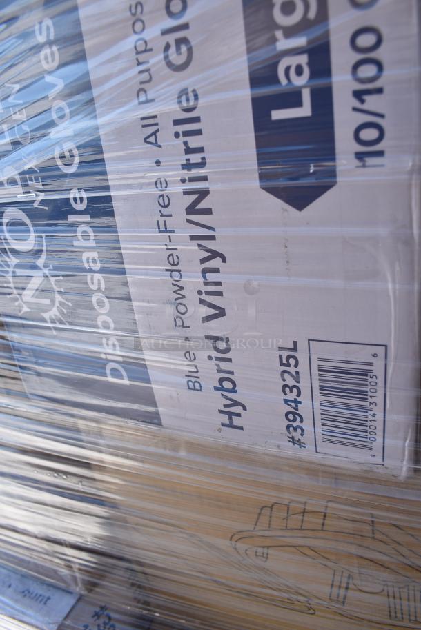 35 BRAND NEW! Boxes Including 129MCR38B Choice 38 oz. Black 7" Round Microwavable Heavy Weight Container with Lid - 150/Case, 394465XL Noble NexGen 3 Mil Black Biodegradable Powder-Free Nitrile Gloves - Extra Large - 1000/Case, 5002BNAPBLK Choice Black 2-Ply Customizable Beverage / Cocktail Napkin - 1000/Case, 160BIB2PKTGY Choice Gray Poly-Cotton Standard Bib Apron with 2 Pockets - 34" x 30", 394325L Noble NexGen Powder-Free Disposable Blue Hybrid 3 Mil Thick Gloves - Large - 1000/Case, Dart 12J12 12 oz. White Customizable Foam Cup - 1000/Case, SXB12WS Dixie Ultra Pathways 12 oz. Heavy Weight Paper Bowl - 500/Case, 394EN304XL Noble Products Nitrile White 3 Mil Thick All Purpose Powder-Free Textured Gloves - Extra Large - 1000/Case, 43309LPIE Choice 9" Clear Hinged Low Pie Container - 100/Case. 35 Times Your Bid! - Image 10 of 20