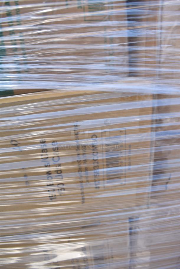 35 BRAND NEW! Boxes Including 129MCR38B Choice 38 oz. Black 7" Round Microwavable Heavy Weight Container with Lid - 150/Case, 394465XL Noble NexGen 3 Mil Black Biodegradable Powder-Free Nitrile Gloves - Extra Large - 1000/Case, 5002BNAPBLK Choice Black 2-Ply Customizable Beverage / Cocktail Napkin - 1000/Case, 160BIB2PKTGY Choice Gray Poly-Cotton Standard Bib Apron with 2 Pockets - 34" x 30", 394325L Noble NexGen Powder-Free Disposable Blue Hybrid 3 Mil Thick Gloves - Large - 1000/Case, Dart 12J12 12 oz. White Customizable Foam Cup - 1000/Case, SXB12WS Dixie Ultra Pathways 12 oz. Heavy Weight Paper Bowl - 500/Case, 394EN304XL Noble Products Nitrile White 3 Mil Thick All Purpose Powder-Free Textured Gloves - Extra Large - 1000/Case, 43309LPIE Choice 9" Clear Hinged Low Pie Container - 100/Case. 35 Times Your Bid! - Image 18 of 20