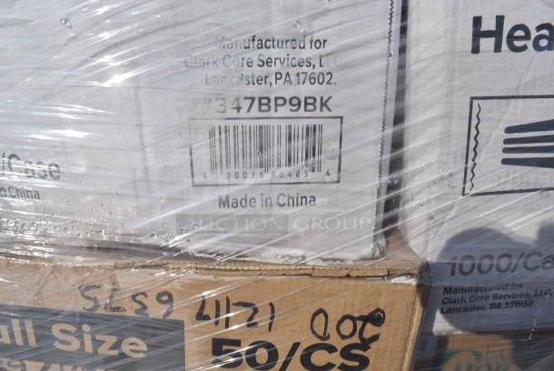 30 BRAND NEW! Boxes Including 130WBKFORKH Choice Black Heavy Weight Wrapped Polystyrene Plastic Fork - 1000/Case, 760VP85 Carnival King 85 oz. Popcorn Bucket - 150/Case, 500MF883B3C Choice 8" x 8" 3-Compartment Microwaveable Black Mineral-Filled Plastic Hinged Take-Out Container - 150/Case, TP12 Paragon 1112110 Commercial Theater 12 oz. Popcorn Machine, 612FFL1230 Choice Foil Steam Table Pan Lid - Full Size - 50/Case, 130BKFKSNX500 Choice Black Extra Heavy Weight Wrapped Polystyrene Plastic Cutlery Pack with Napkin - 500/Case, 347BP9BK Choice 9" Black Plastic Plate - 500/Case, 500MFT Lavex White M-Fold (Multifold) Towel - 4000/Case, 500CC16 Choice Clear PET Customizable Plastic Cold Cup - 16 oz. - 1000/Case, 4 Box 394325L Noble NexGen Powder-Free Disposable Blue Hybrid 3 Mil Thick Gloves - Large - 1000/Case, 500CC32P Choice Clear PET Plastic Cold Cup - 32 oz. - 500/Case, 760SOUP12WPA Choice 12 oz. White Double Poly-Coated Paper Food Cup with Vented Paper Lid - 250/Case. 30 Times Your Bid! - Image 11 of 19