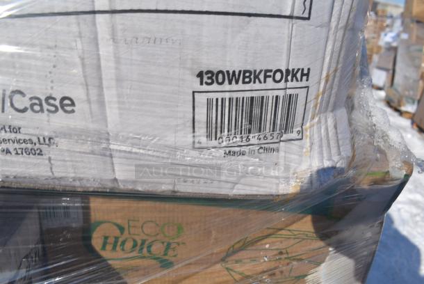 30 BRAND NEW! Boxes Including 130WBKFORKH Choice Black Heavy Weight Wrapped Polystyrene Plastic Fork - 1000/Case, 760VP85 Carnival King 85 oz. Popcorn Bucket - 150/Case, 500MF883B3C Choice 8" x 8" 3-Compartment Microwaveable Black Mineral-Filled Plastic Hinged Take-Out Container - 150/Case, TP12 Paragon 1112110 Commercial Theater 12 oz. Popcorn Machine, 612FFL1230 Choice Foil Steam Table Pan Lid - Full Size - 50/Case, 130BKFKSNX500 Choice Black Extra Heavy Weight Wrapped Polystyrene Plastic Cutlery Pack with Napkin - 500/Case, 347BP9BK Choice 9" Black Plastic Plate - 500/Case, 500MFT Lavex White M-Fold (Multifold) Towel - 4000/Case, 500CC16 Choice Clear PET Customizable Plastic Cold Cup - 16 oz. - 1000/Case, 4 Box 394325L Noble NexGen Powder-Free Disposable Blue Hybrid 3 Mil Thick Gloves - Large - 1000/Case, 500CC32P Choice Clear PET Plastic Cold Cup - 32 oz. - 500/Case, 760SOUP12WPA Choice 12 oz. White Double Poly-Coated Paper Food Cup with Vented Paper Lid - 250/Case. 30 Times Your Bid! - Image 12 of 19