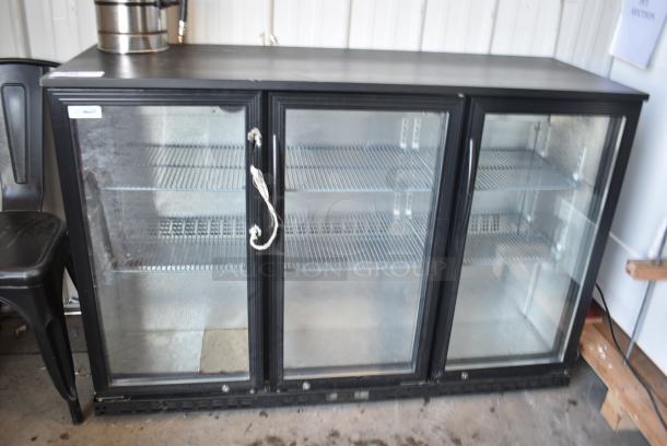 BRAND NEW SCRATCH AND DENT! KoolMore BC-3DSW-BK Metal Commercial 3 Door Back Bar Cooler Merchandiser. 115 Volts, 1 Phase. Tested and Working! - Image 2 of 8