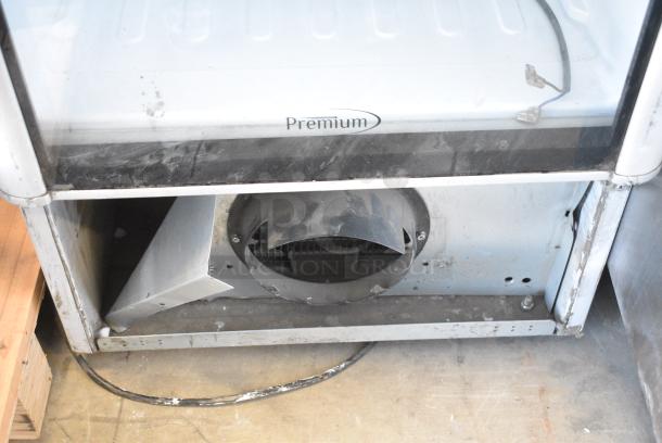 Premium Metal Commercial Single Door Reach In Cooler Merchandiser w/ Poly Coated Racks. 115 Volts, 1 Phase. Tested and Powers On But Does Not Get Cold - Image 3 of 7