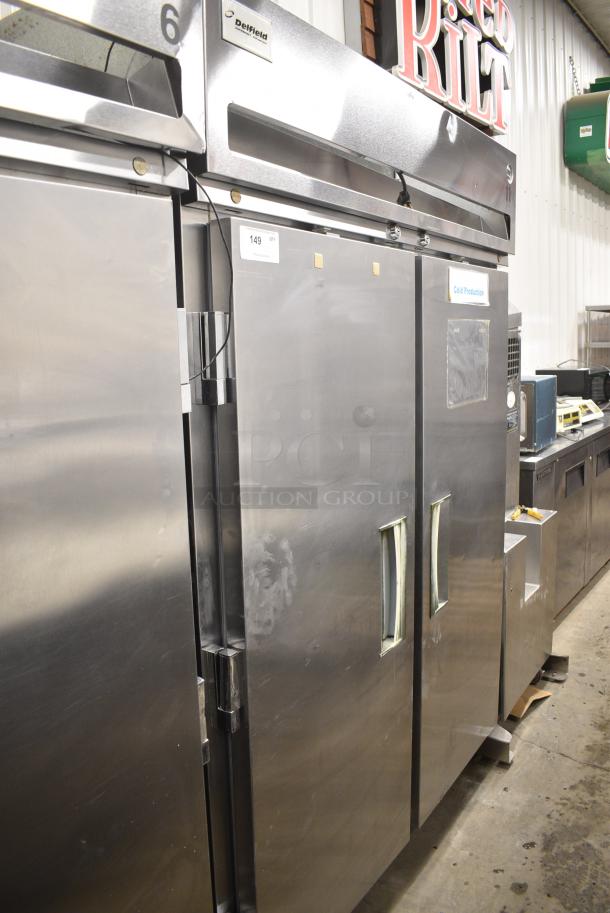 Delfield SRR2-S Stainless Steel Commercial 2 Door Reach In Cooler w/ Racks. 115 Volts, 1 Phase. Tested and Working! - Image 1 of 6