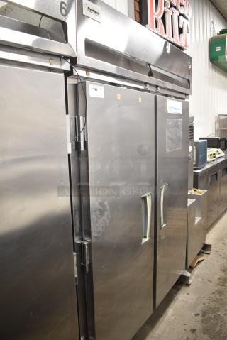 Delfield SRR2-S Stainless Steel Commercial 2 Door Reach In Cooler w/ Racks. 115 Volts, 1 Phase. Tested and Working!