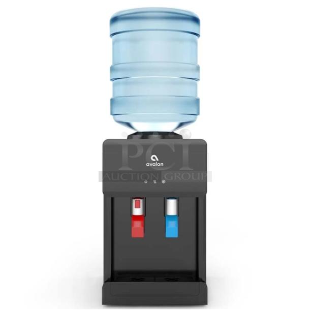 IN ORIGINAL BOX! Avalon A1CTWTRCLRBLK Premium Hot Cold Top Loading Countertop Water Cooler Dispenser. 115 Volts, 1 Phase. - Image 1 of 3