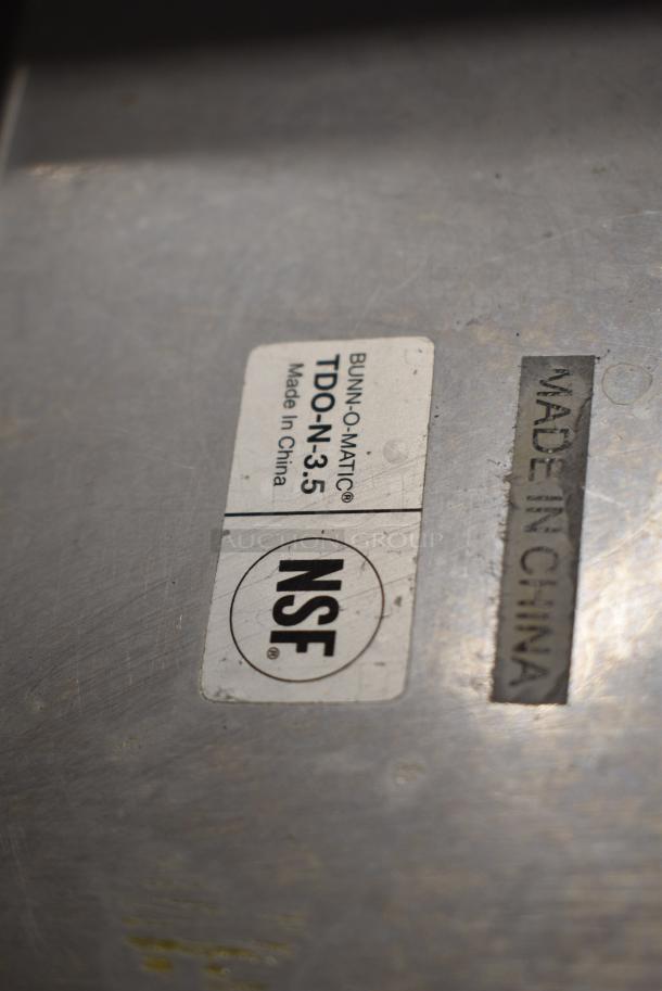 Bunn TDO-N-3.5 Stainless Steel Beverage Holder Dispenser. - Image 5 of 5