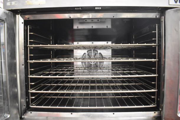 2 Vulcan VC4ED Stainless Steel Commercial Electric Powered Full Size Convection Oven w. View Through Doors, Metal Oven Racks and Thermostatic Controls on Commercial Casters. 240/480 Volts, 3 Phase. 2 Times Your Bid! - Image 3 of 10