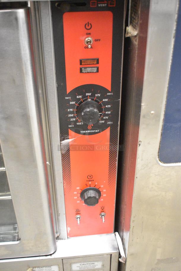 2 Vulcan VC4ED Stainless Steel Commercial Electric Powered Full Size Convection Oven w. View Through Doors, Metal Oven Racks and Thermostatic Controls on Commercial Casters. 240/480 Volts, 3 Phase. 2 Times Your Bid! - Image 7 of 10