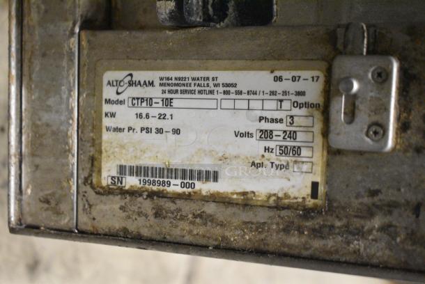 2017 Alto Shaam CTP10-10E Stainless Steel Commercial Electric Powered Combi Convection Oven. 208-240 Volts, 3 Phase. - Image 4 of 4