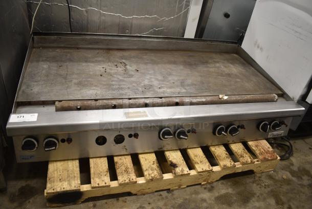 Garland Stainless Steel Commercial Countertop Natural Gas Powered Flat Top Griddle. - Image 1 of 4