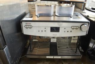 Schaerer Barista Metal Commercial Countertop 2 Group Automatic Espresso Machine w/ 2 Hoppers. 208-240 Volts, 1 Phase.