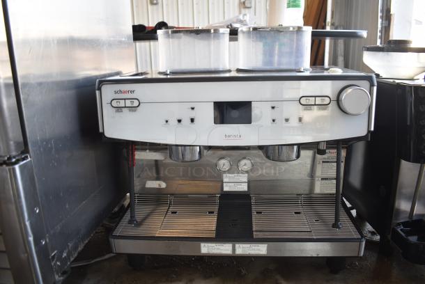 Schaerer Barista Metal Commercial Countertop 2 Group Automatic Espresso Machine w/ 2 Hoppers. 208-240 Volts, 1 Phase. - Image 3 of 7