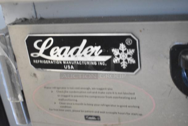 2021 Leader ESPT72 Stainless Steel Commercial Pizza Prep Table w/ Oversized Stone Cutting Board on Commercial Casters. 115 Volts, 1 Phases. Tested and Working! - Image 2 of 10