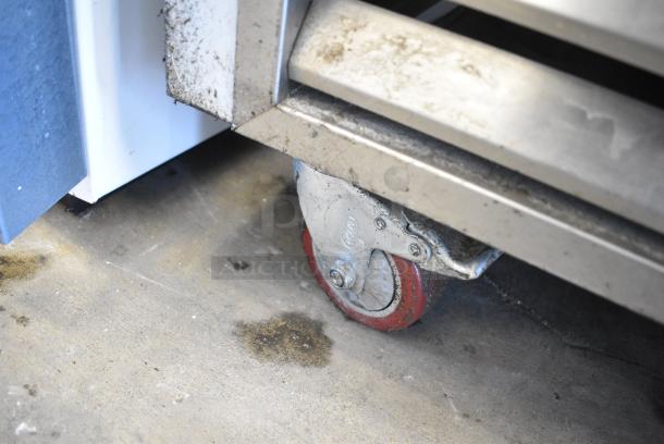 2021 Leader ESPT72 Stainless Steel Commercial Pizza Prep Table w/ Oversized Stone Cutting Board on Commercial Casters. 115 Volts, 1 Phases. Tested and Working! - Image 3 of 10