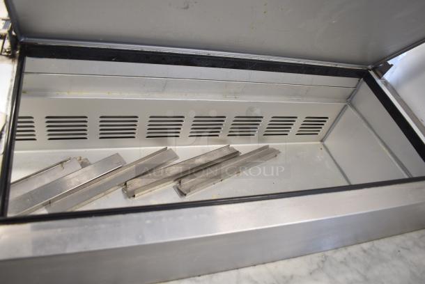 2021 Leader ESPT72 Stainless Steel Commercial Pizza Prep Table w/ Oversized Stone Cutting Board on Commercial Casters. 115 Volts, 1 Phases. Tested and Working! - Image 5 of 10