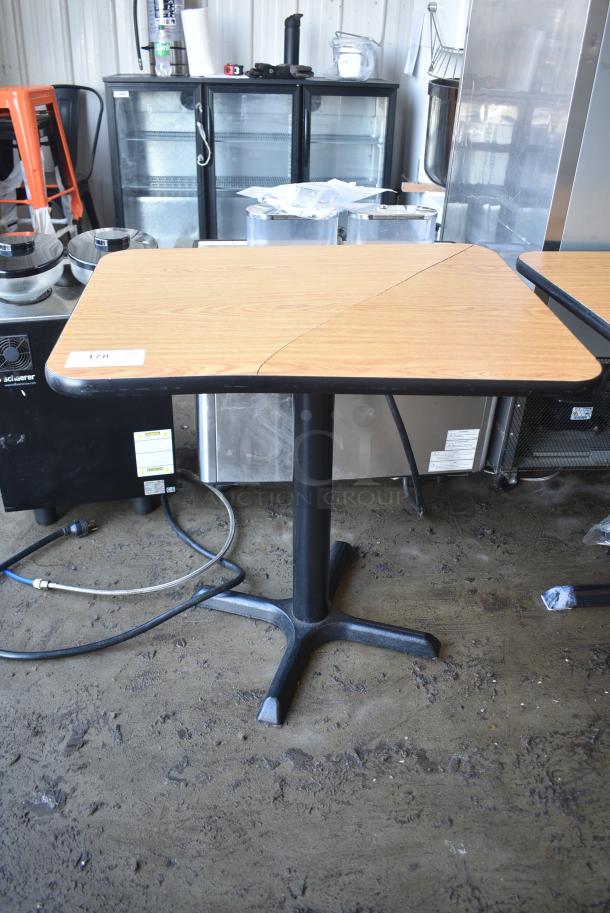 3 Dining Height Table on Black Metal Table Base. 3 Times Your Bid! - Image 2 of 7