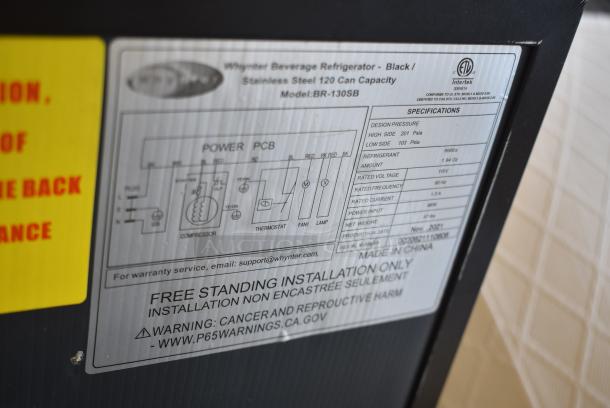 Whynter BR-130SB Metal Mini Cooler Merchandiser. 115 Volts, 1 Phase. Tested and Working! - Image 5 of 6