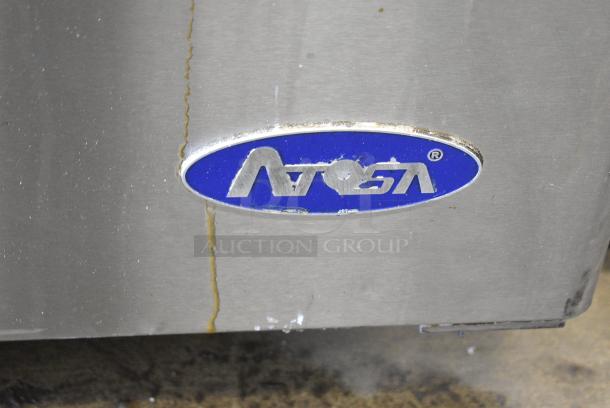 2021 Atosa MGF8404GR Stainless Steel Commercial 3 Door Undercounter Cooler on Commercial Casters. 115 Volts, 1 Phase. Tested and Working! - Image 2 of 7