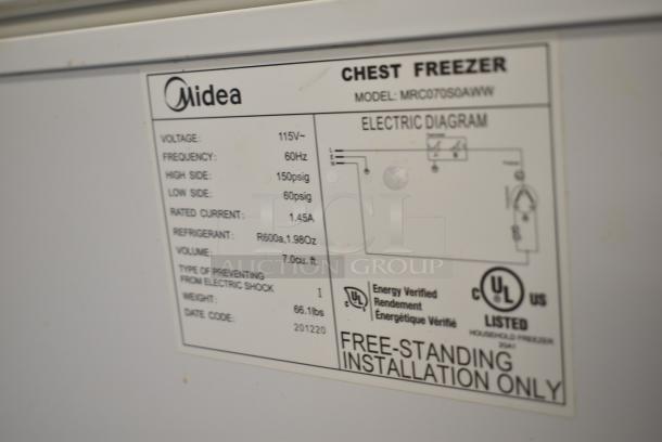 Midea MRC070SOAWW Metal Chest Freezer w/ Hinge Lid. 115 Volts, 1 Phase. Tested and Working! - Image 5 of 5