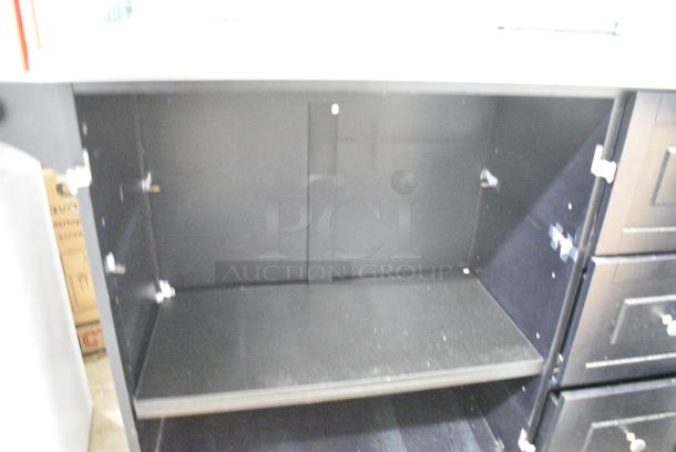Black Portable Cart w/ 3 Drawers on Commercial Casters. - Image 4 of 10